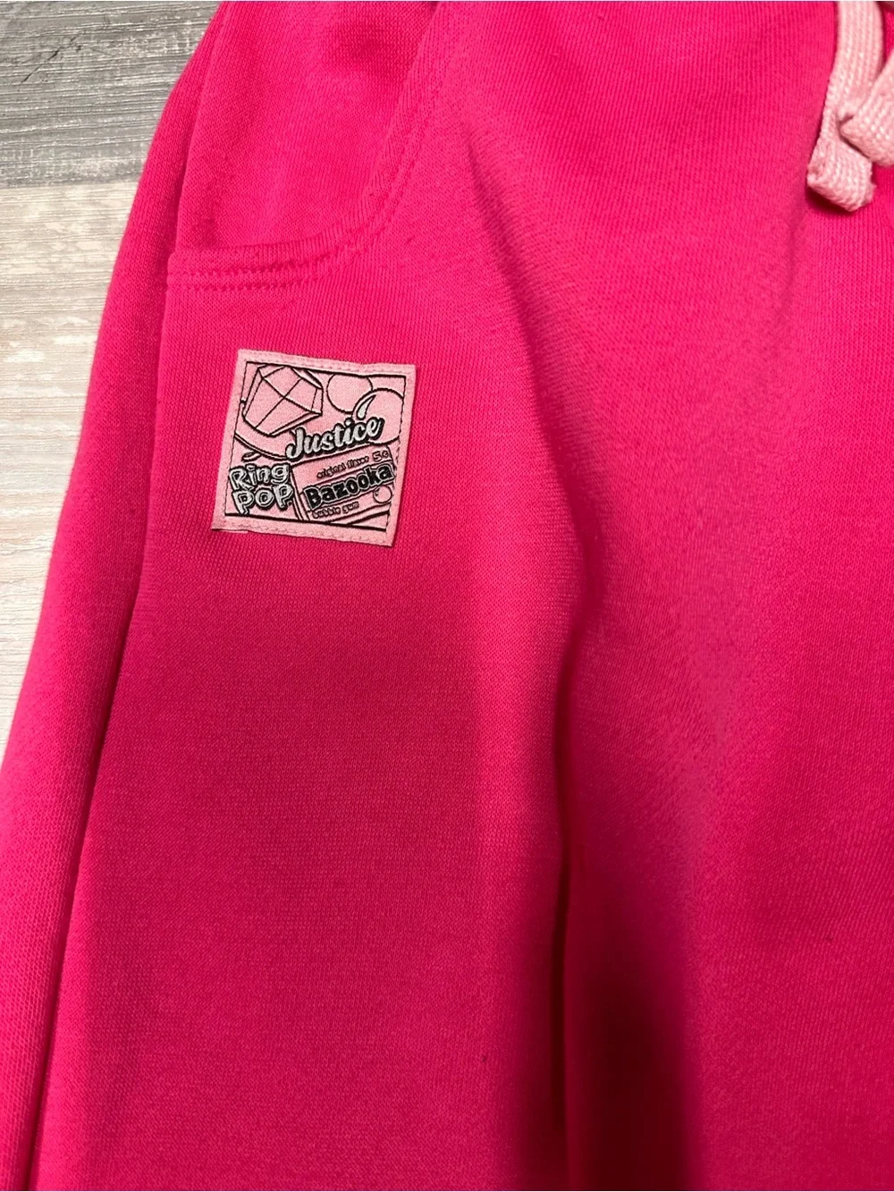 Pink Justice Pants has Ring Pop and Bazooka Bubble Gum Prints sweatpants